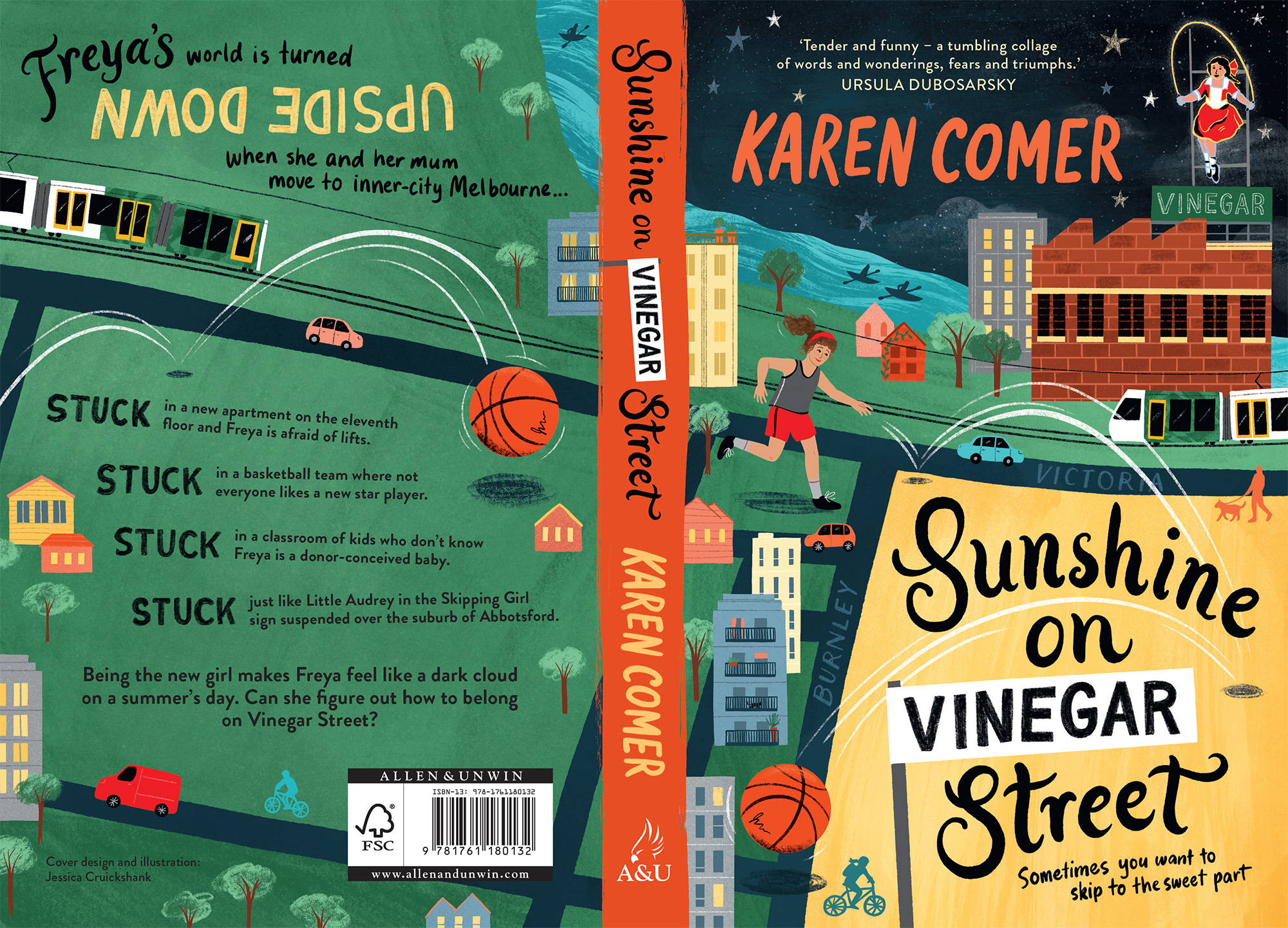 Full jacket art for Sunshine on Vinegar street.