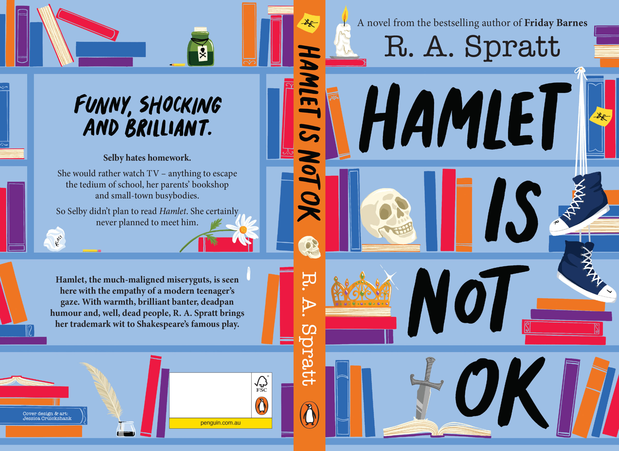Full jacket art for Hamlet is Not Ok
